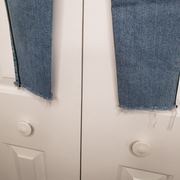 Zara Basic Denim Dept Z1975 Skinny Distressed Raw Hem Jeans Size‎ 2 - Picture 7 of 14